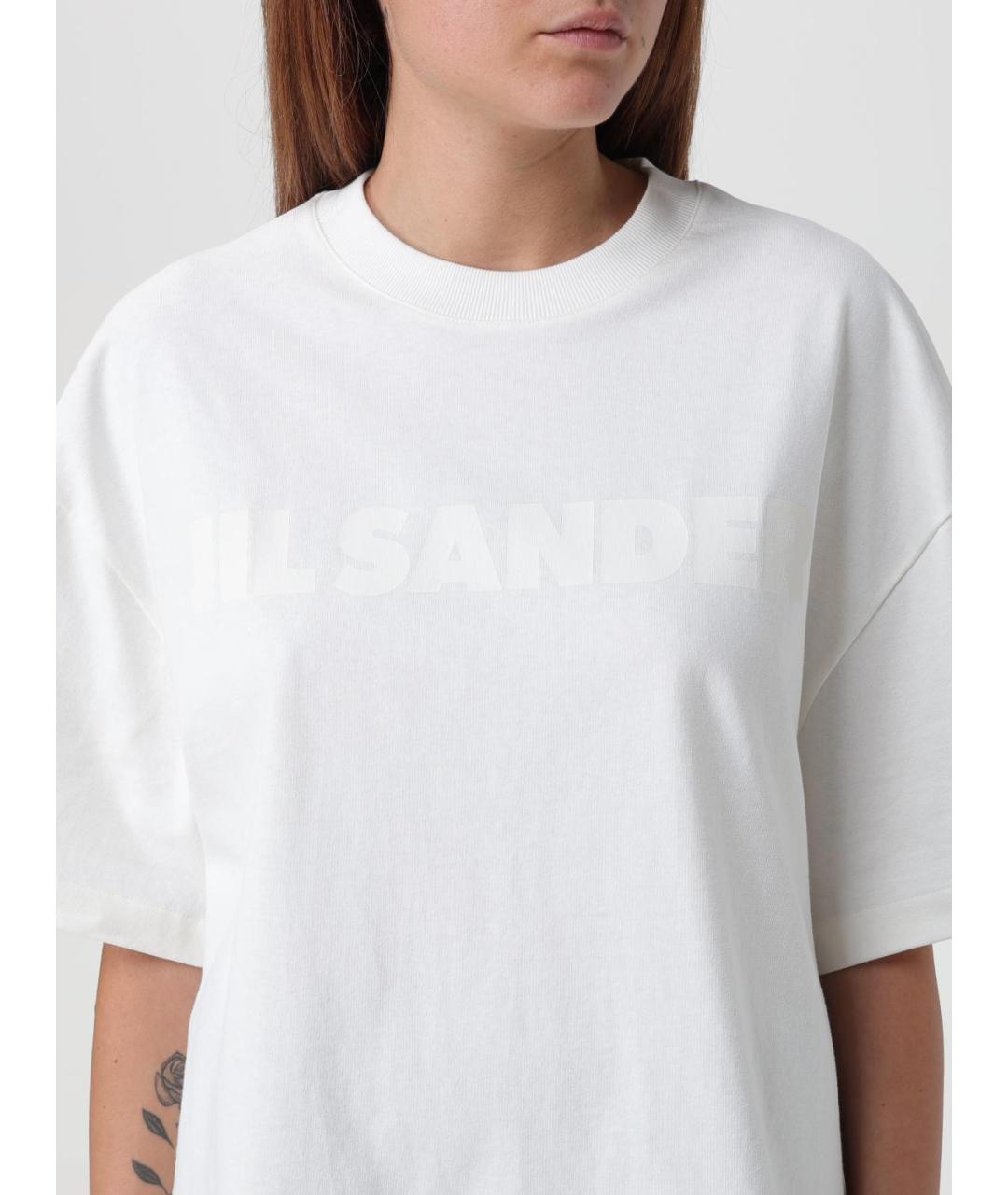 JIL SANDER Белая футболка, фото 4