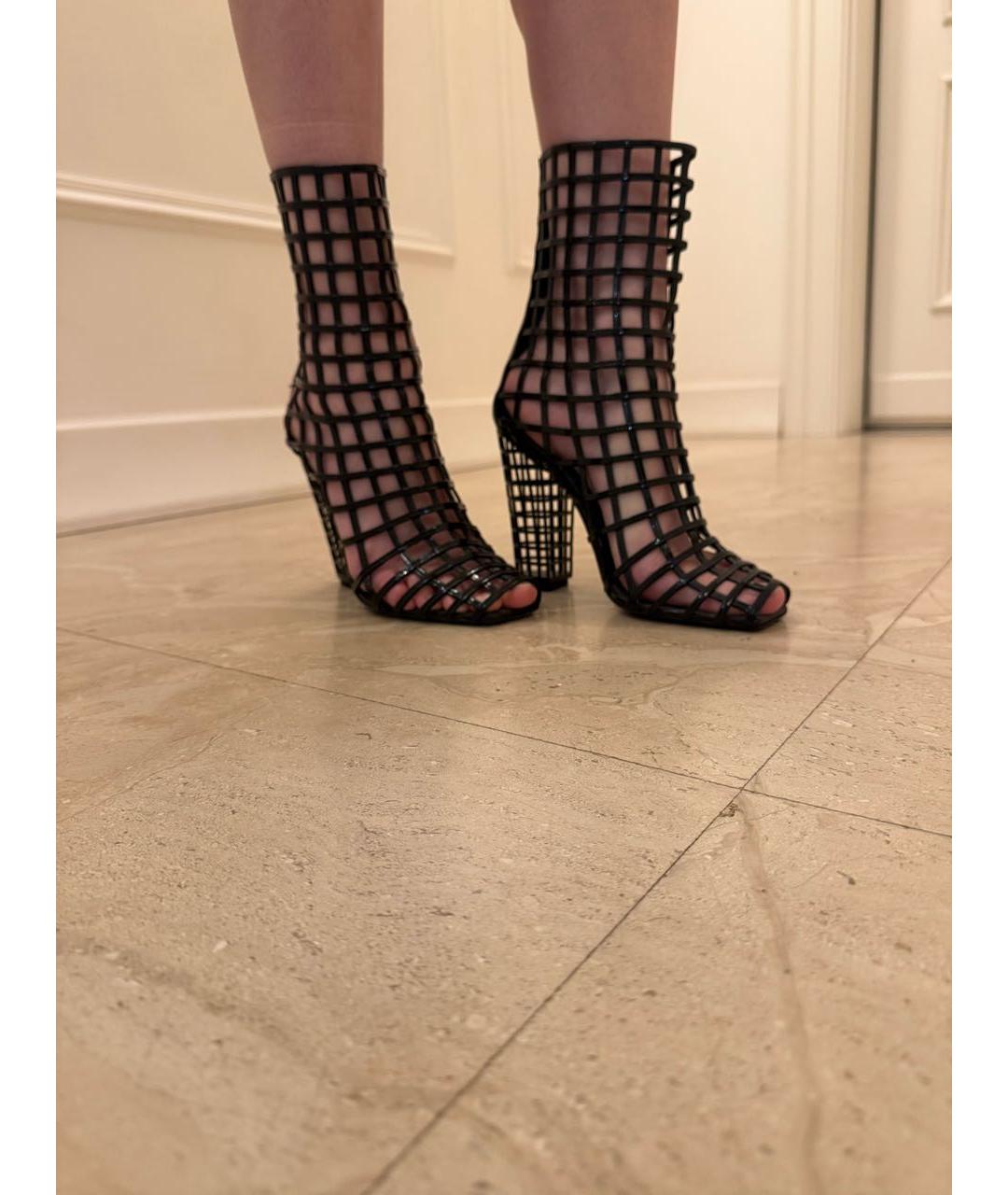 SAINT LAURENT Черные кожаные ботильоны, фото 2