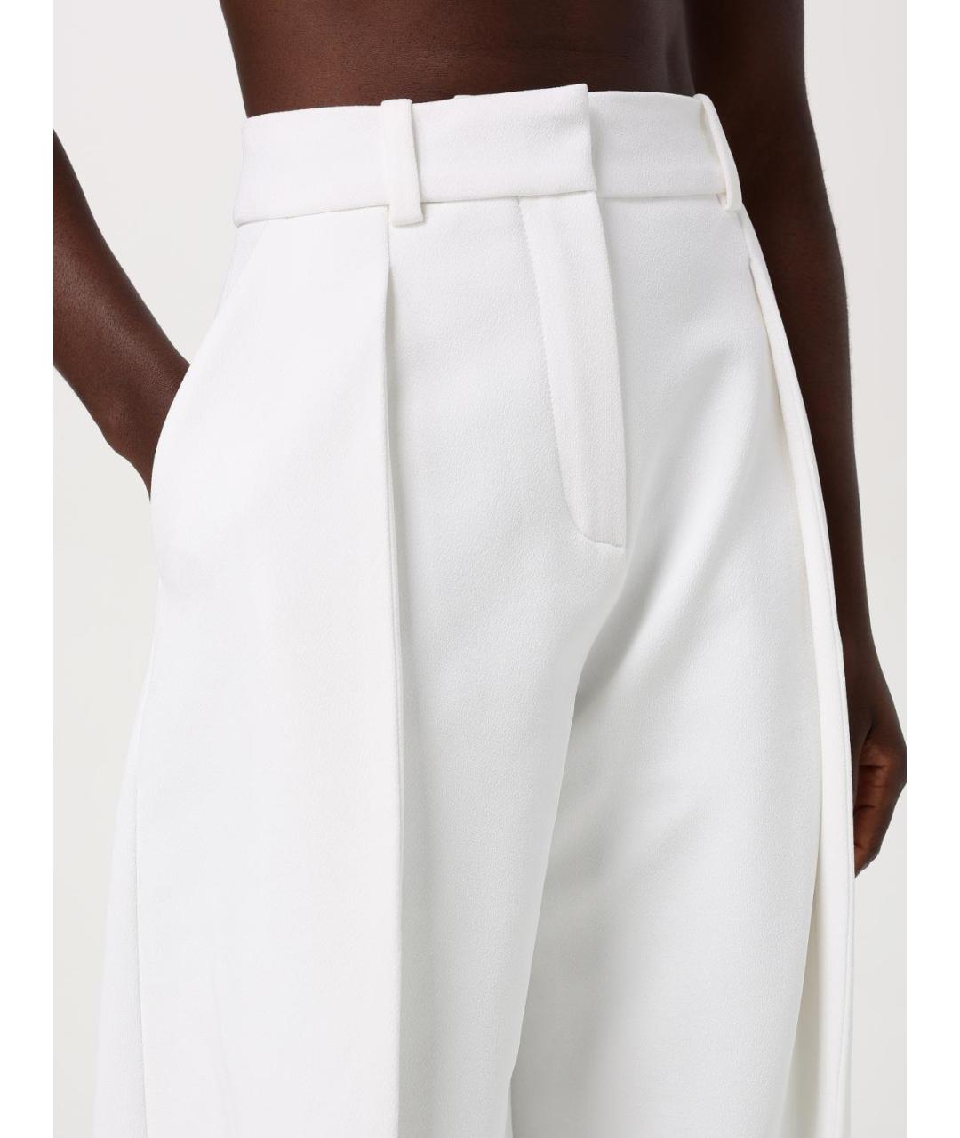 JACQUEMUS Белые вискозные прямые брюки, фото 6