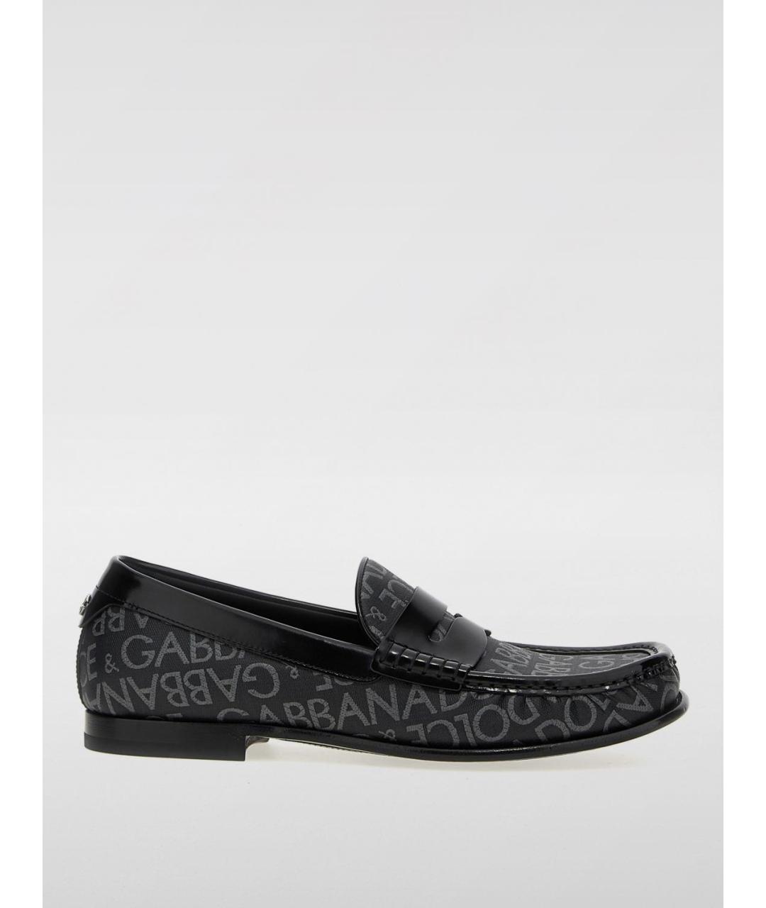 DOLCE&GABBANA Черные кожаные лоферы, фото 4
