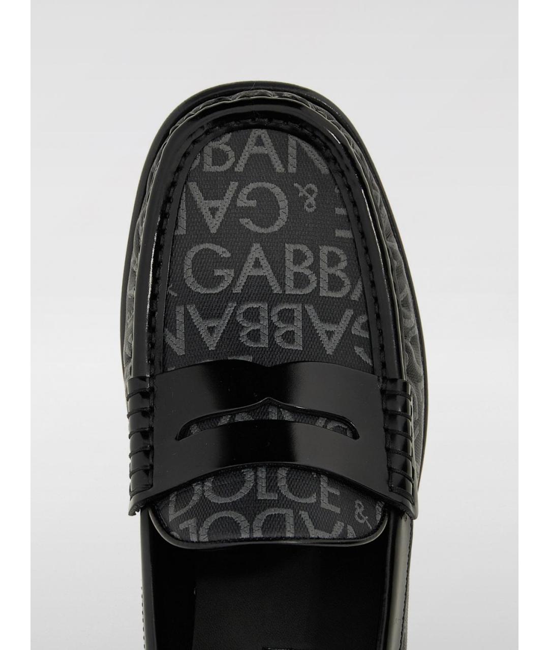 DOLCE&GABBANA Черные кожаные лоферы, фото 3