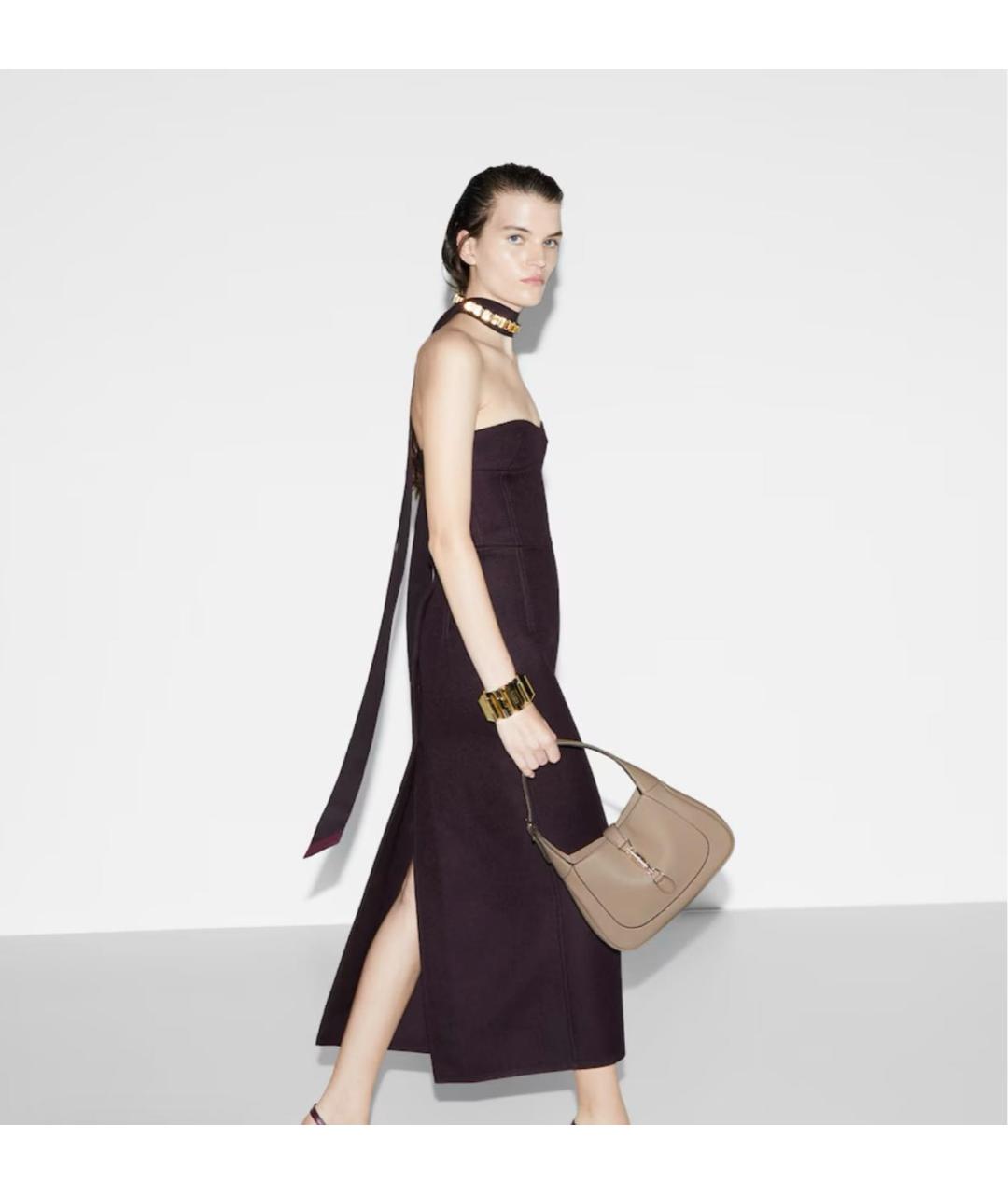 GUCCI Бежевая кожаная сумка через плечо, фото 5