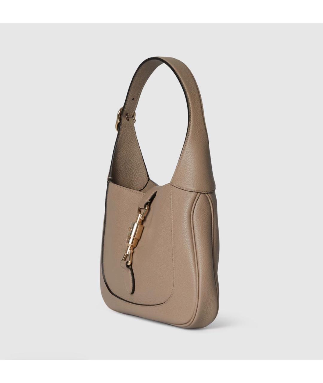 GUCCI Бежевая кожаная сумка через плечо, фото 2