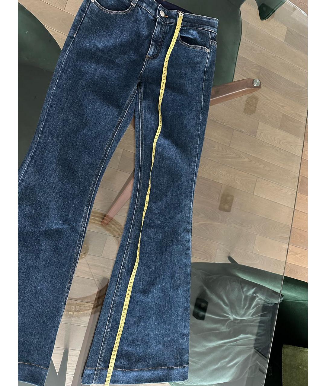 STELLA MCCARTNEY Синие хлопко-эластановые джинсы клеш, фото 8