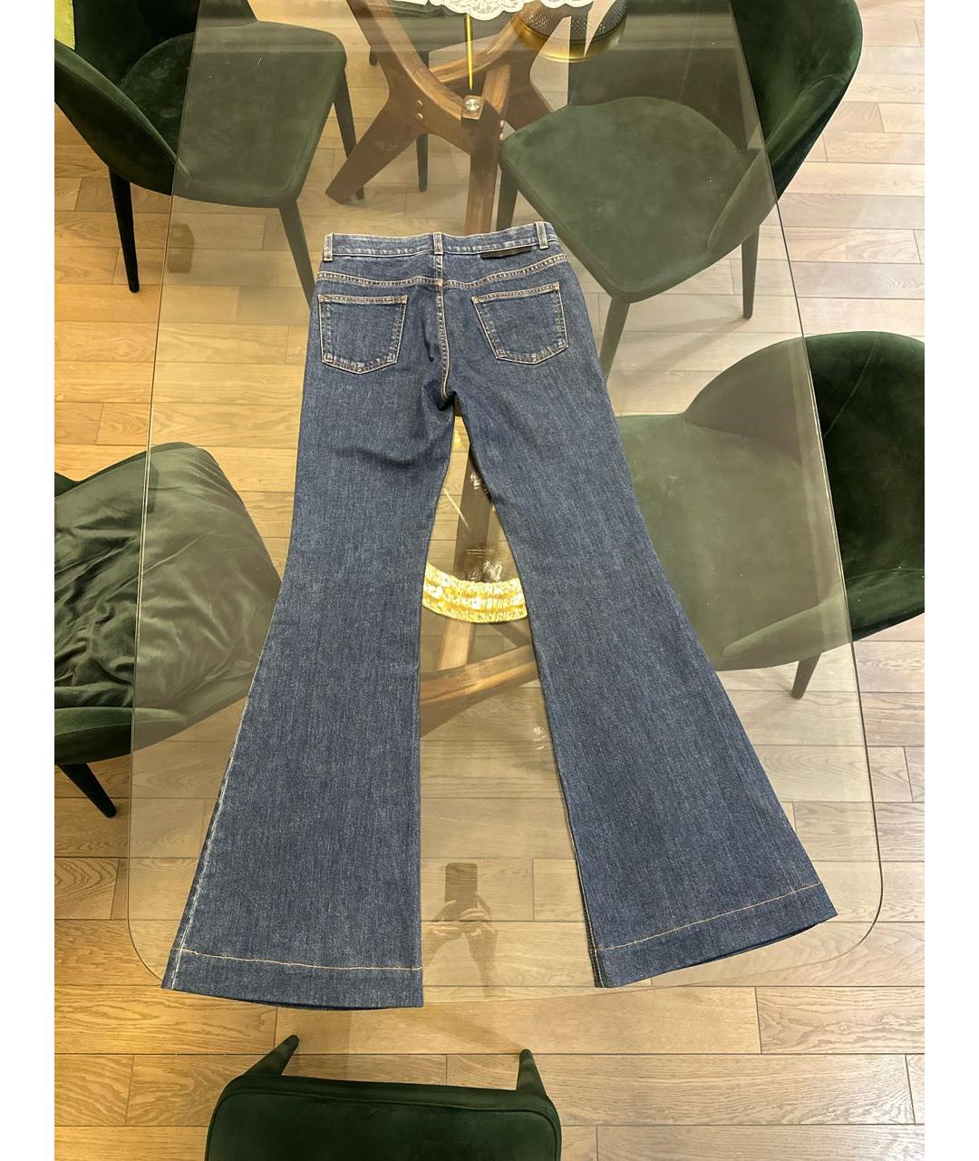 STELLA MCCARTNEY Синие хлопко-эластановые джинсы клеш, фото 2