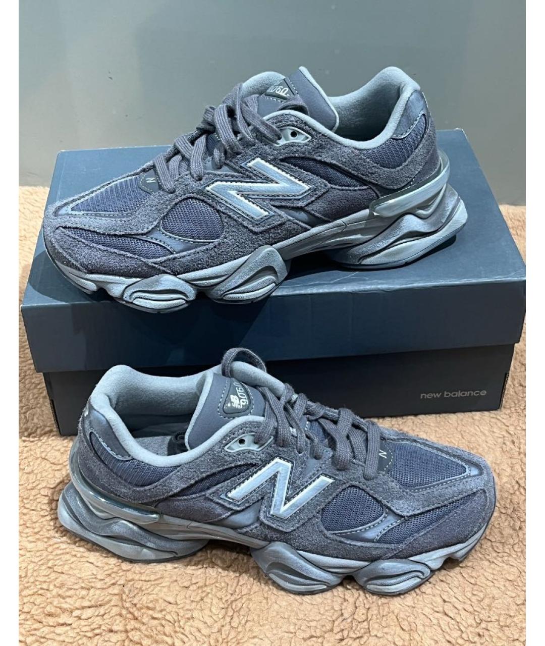 NEW BALANCE Черные замшевые низкие кроссовки / кеды, фото 6