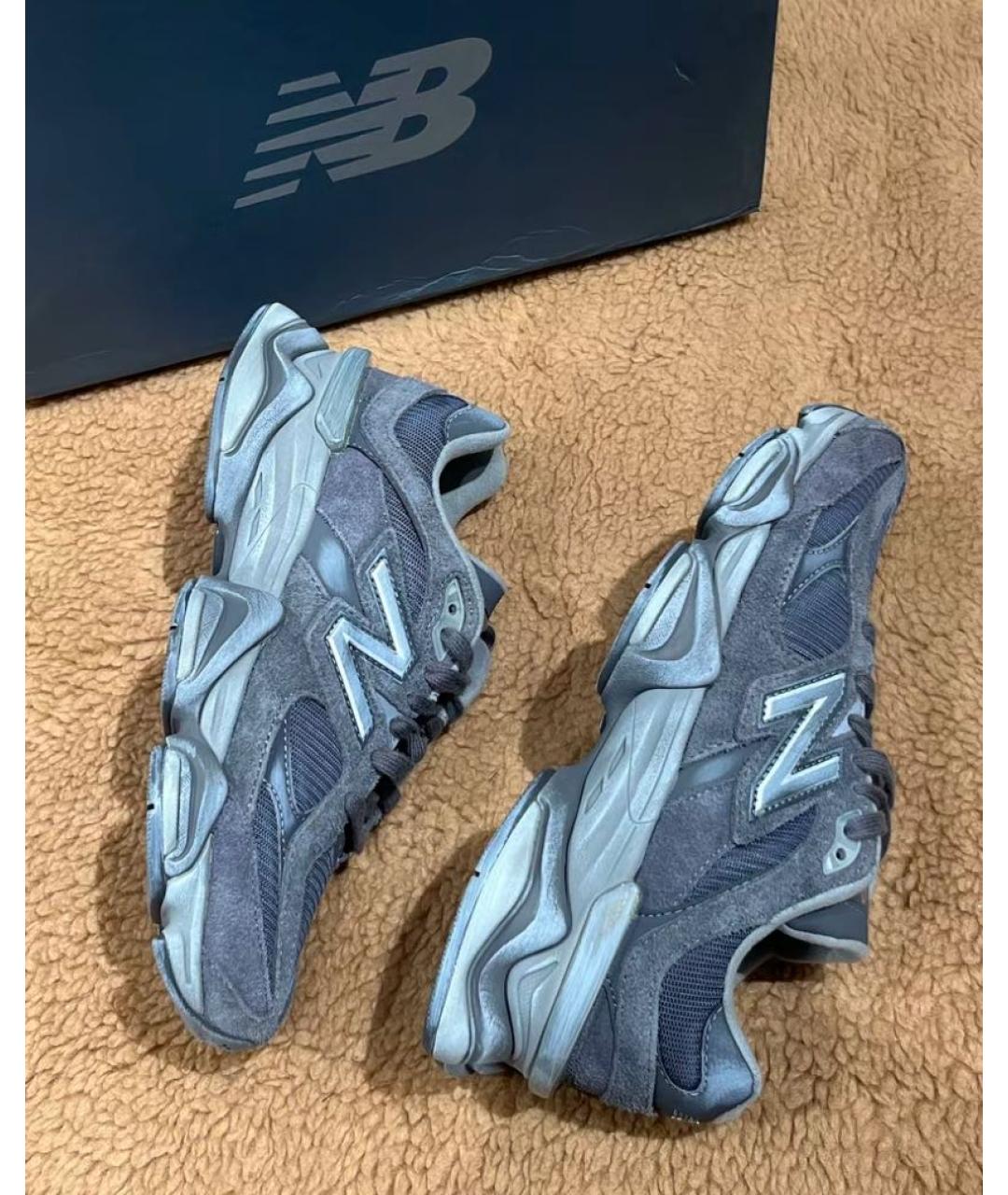NEW BALANCE Черные замшевые низкие кроссовки / кеды, фото 4