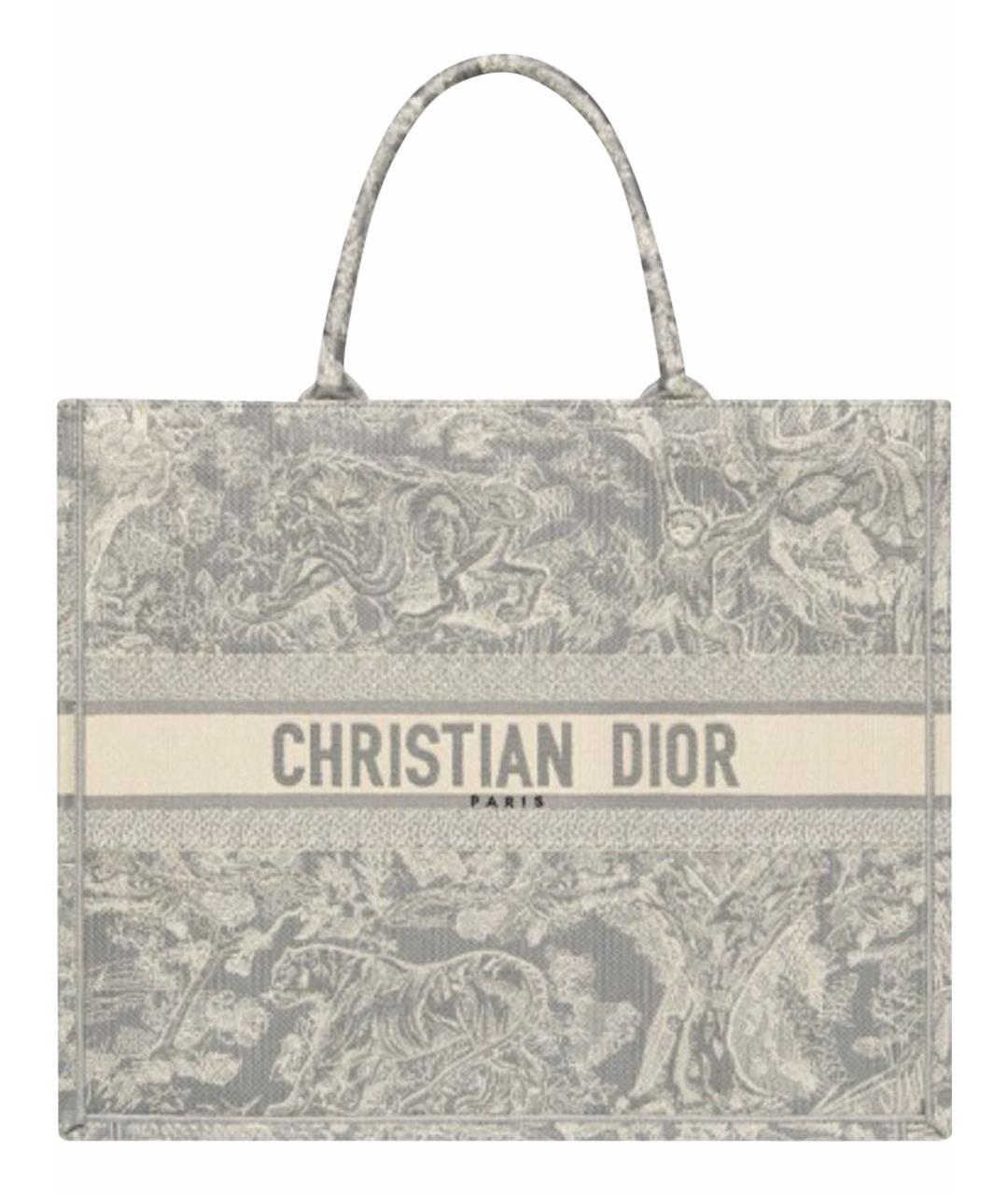 CHRISTIAN DIOR Серая сумка тоут, фото 1