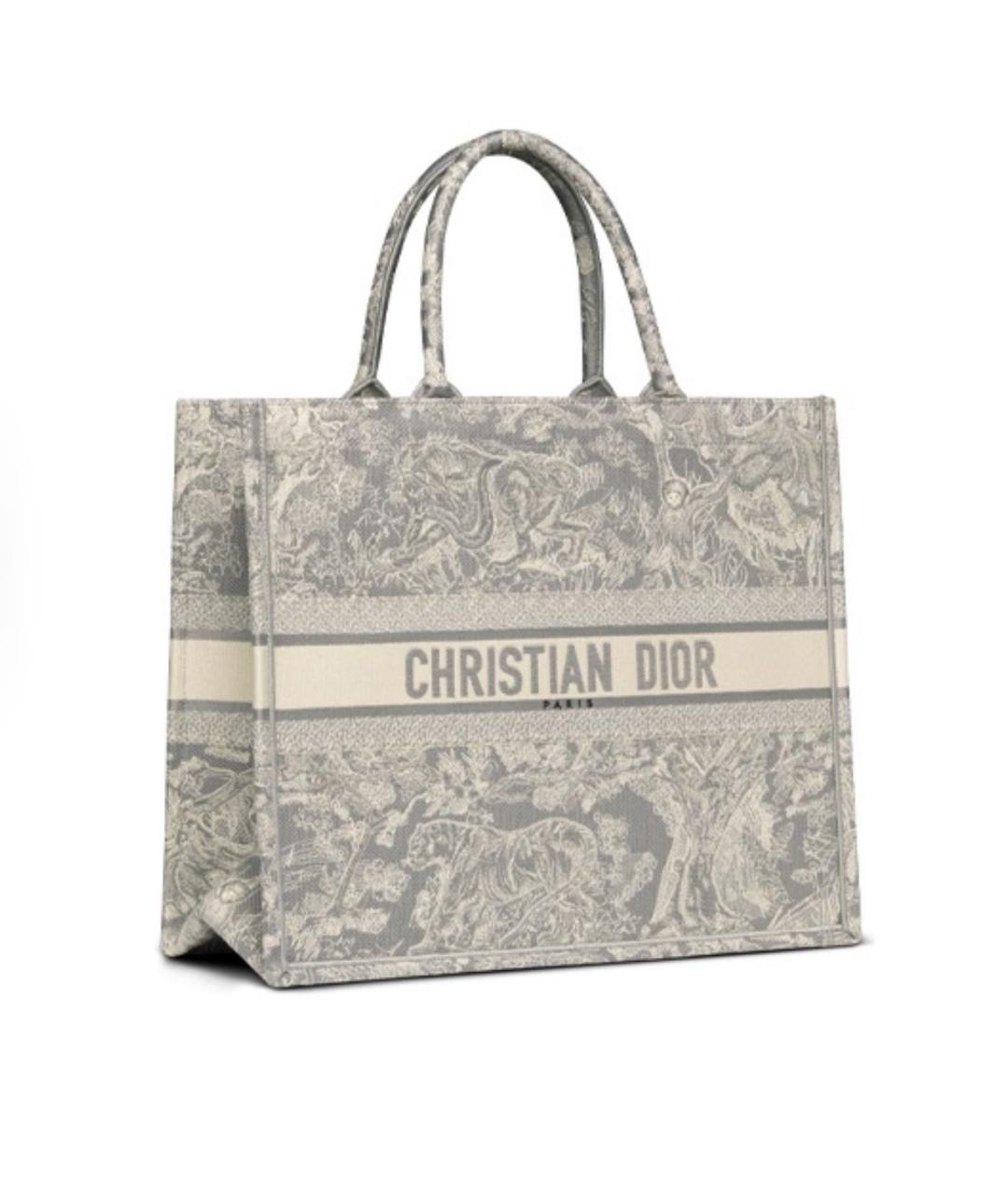 CHRISTIAN DIOR Серая сумка тоут, фото 2