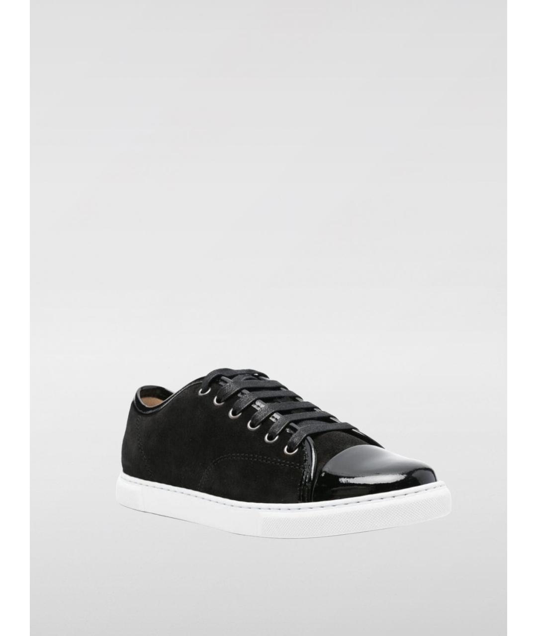 LANVIN Черные замшевые кеды, фото 2