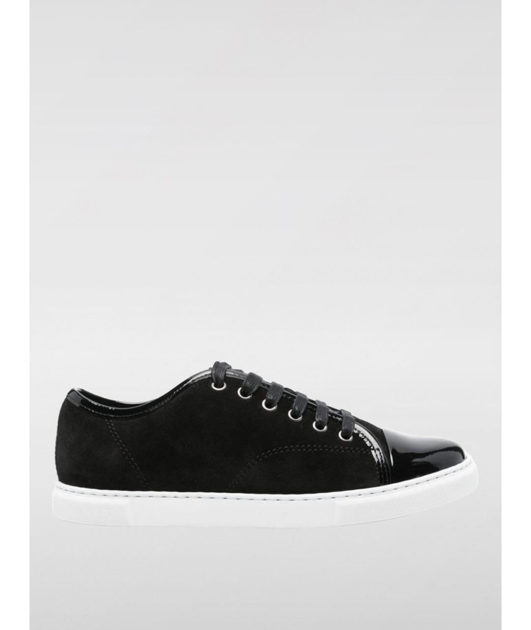 LANVIN Черные замшевые кеды, фото 5