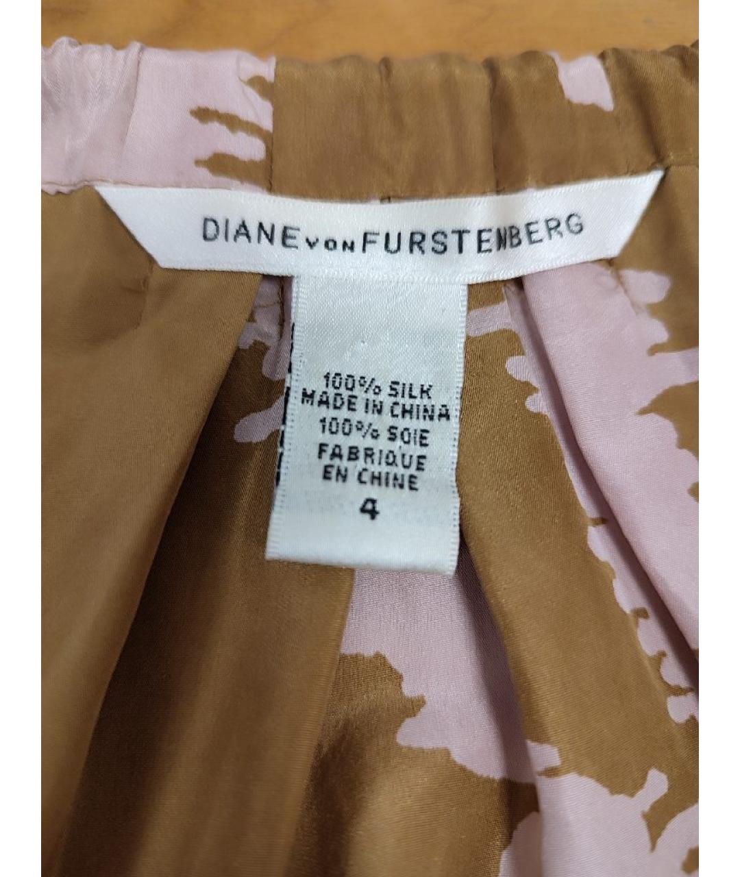 DIANE VON FURSTENBERG Бежевый шелковый сарафан, фото 3