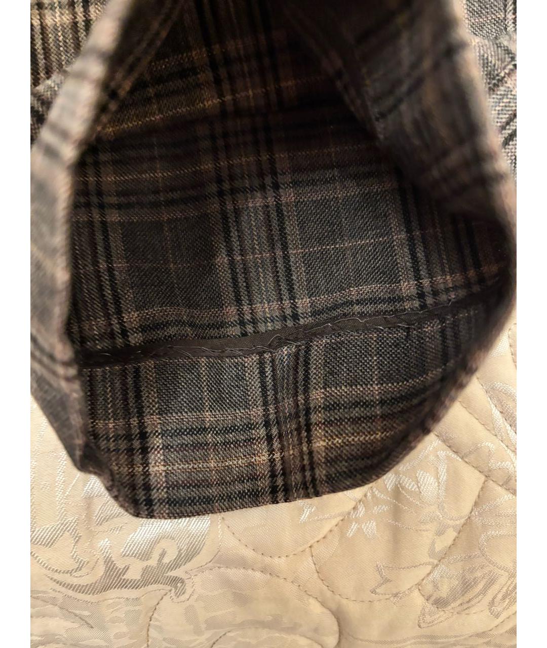 BRUNELLO CUCINELLI Коричневые шерстяные брюки узкие, фото 3