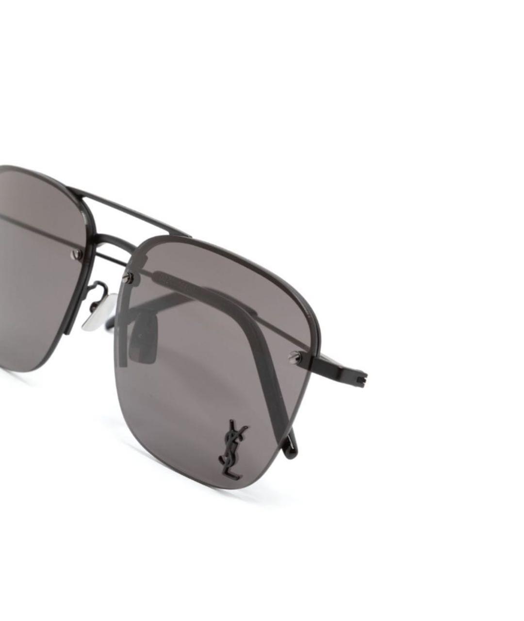 SAINT LAURENT Черные пластиковые солнцезащитные очки, фото 3