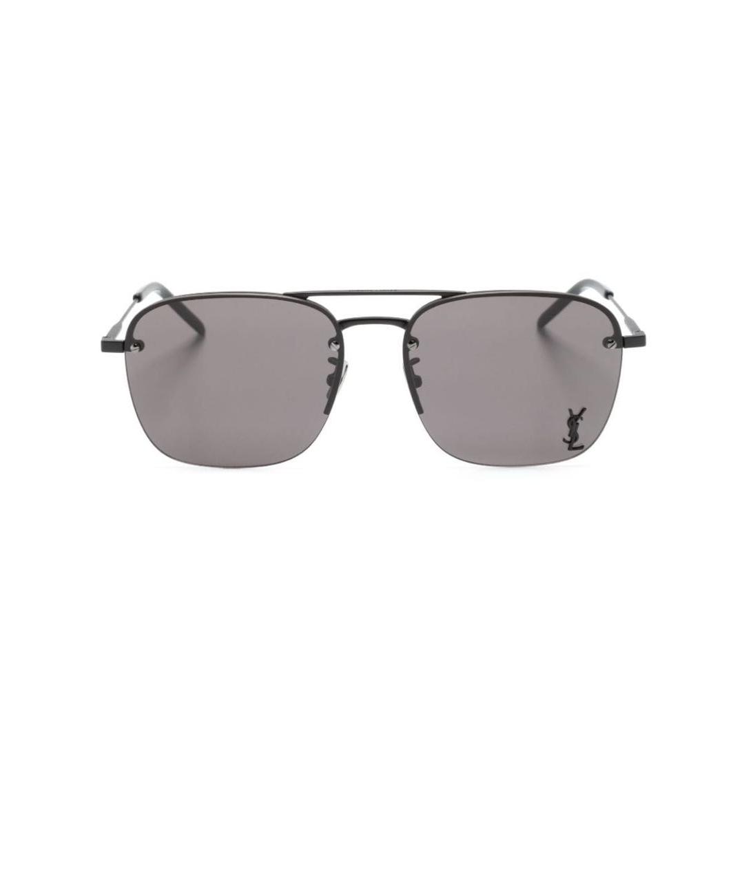 SAINT LAURENT Черные пластиковые солнцезащитные очки, фото 1