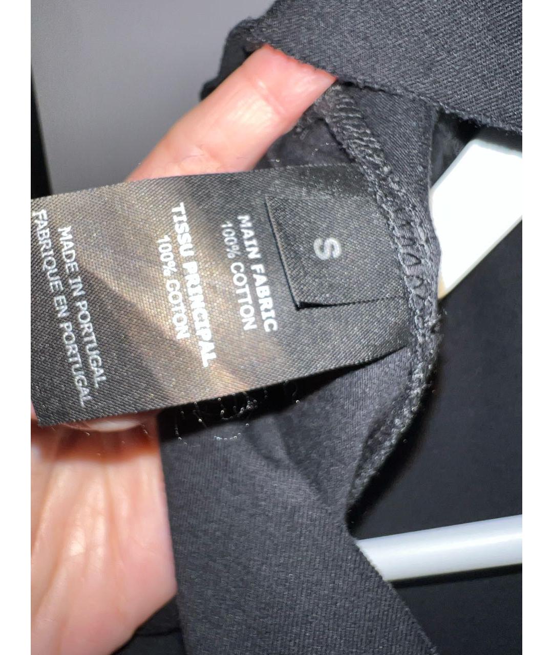 VETEMENTS Черная хлопковая футболка, фото 6