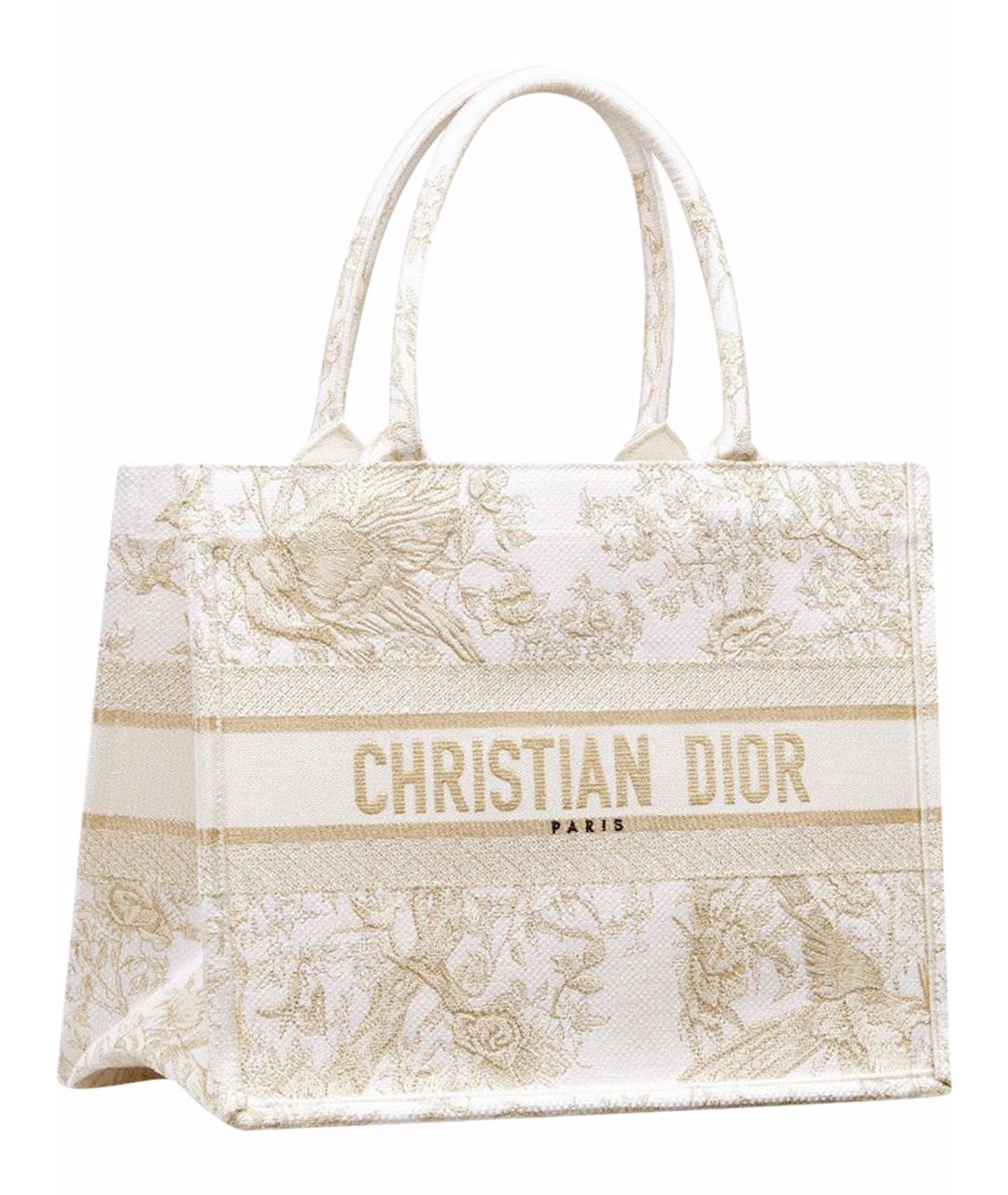 CHRISTIAN DIOR Белая сумка тоут, фото 1