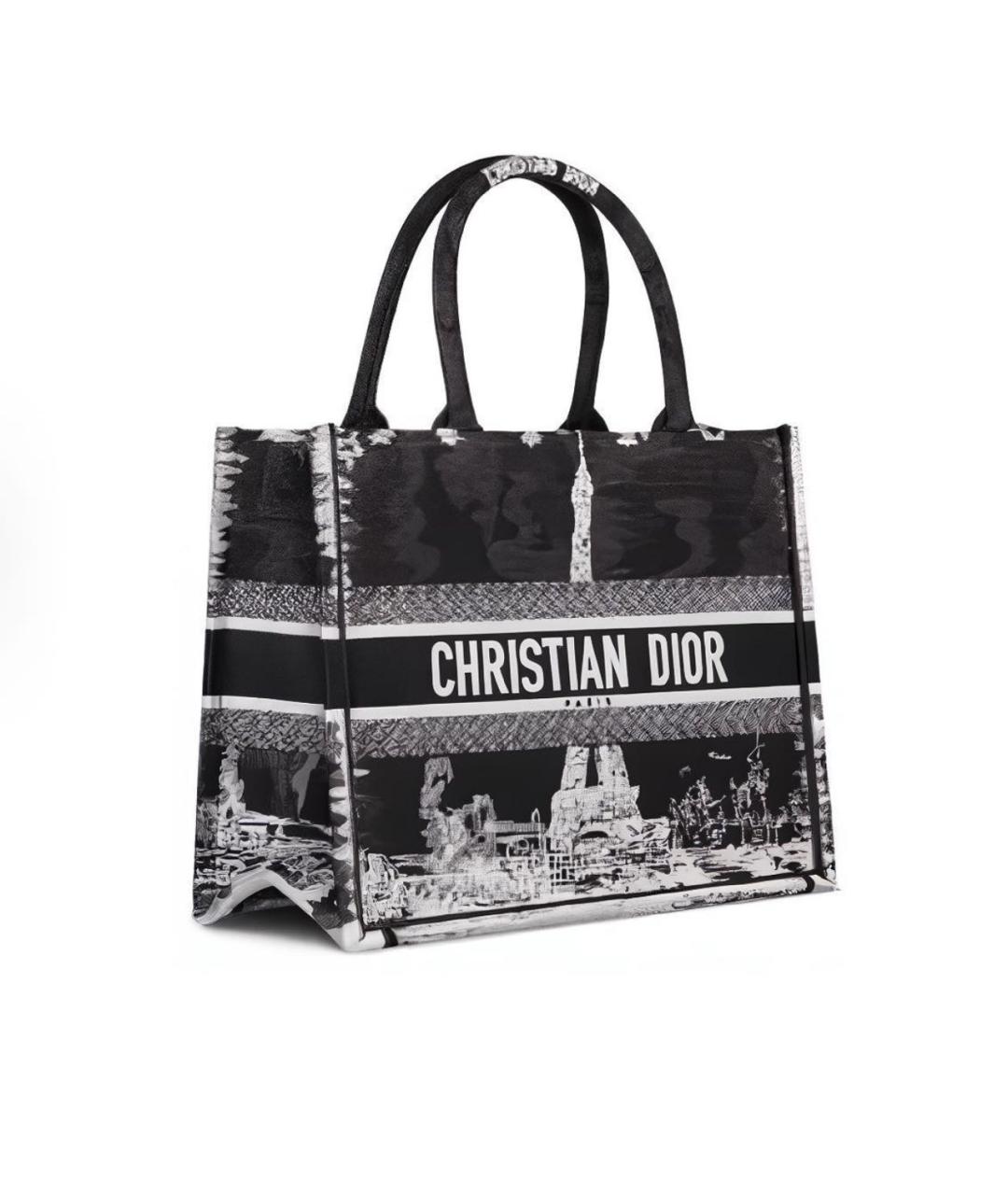 CHRISTIAN DIOR Черная сумка тоут, фото 5