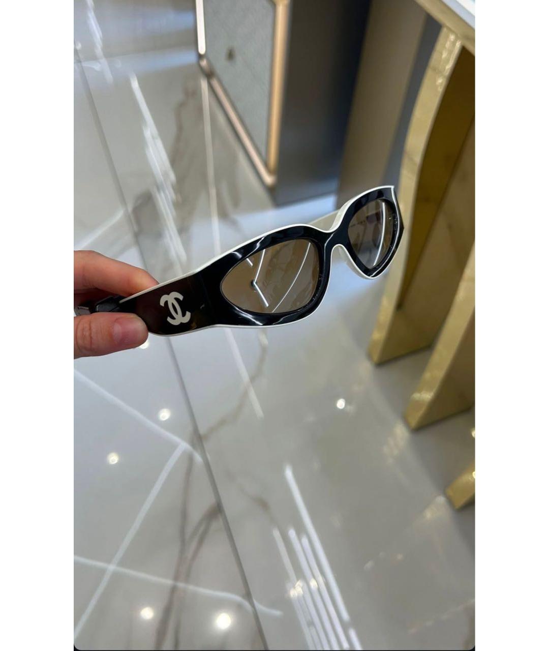 CHANEL Черные пластиковые солнцезащитные очки, фото 2