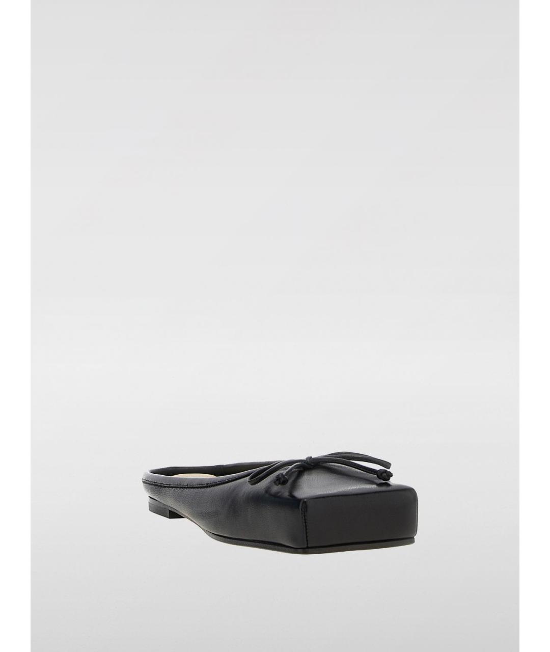 JACQUEMUS Черные кожаные мюли, фото 2