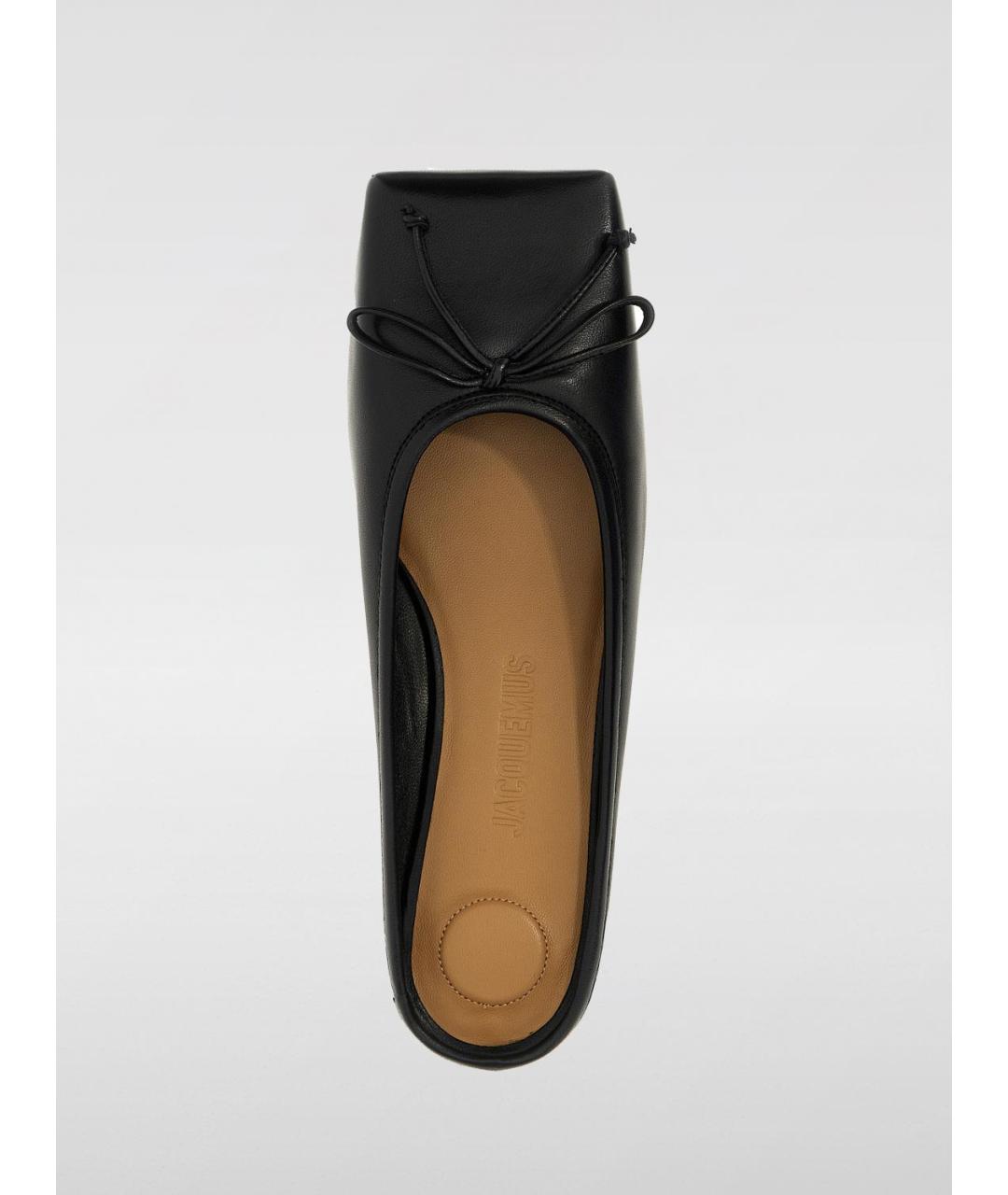 JACQUEMUS Черные кожаные мюли, фото 4