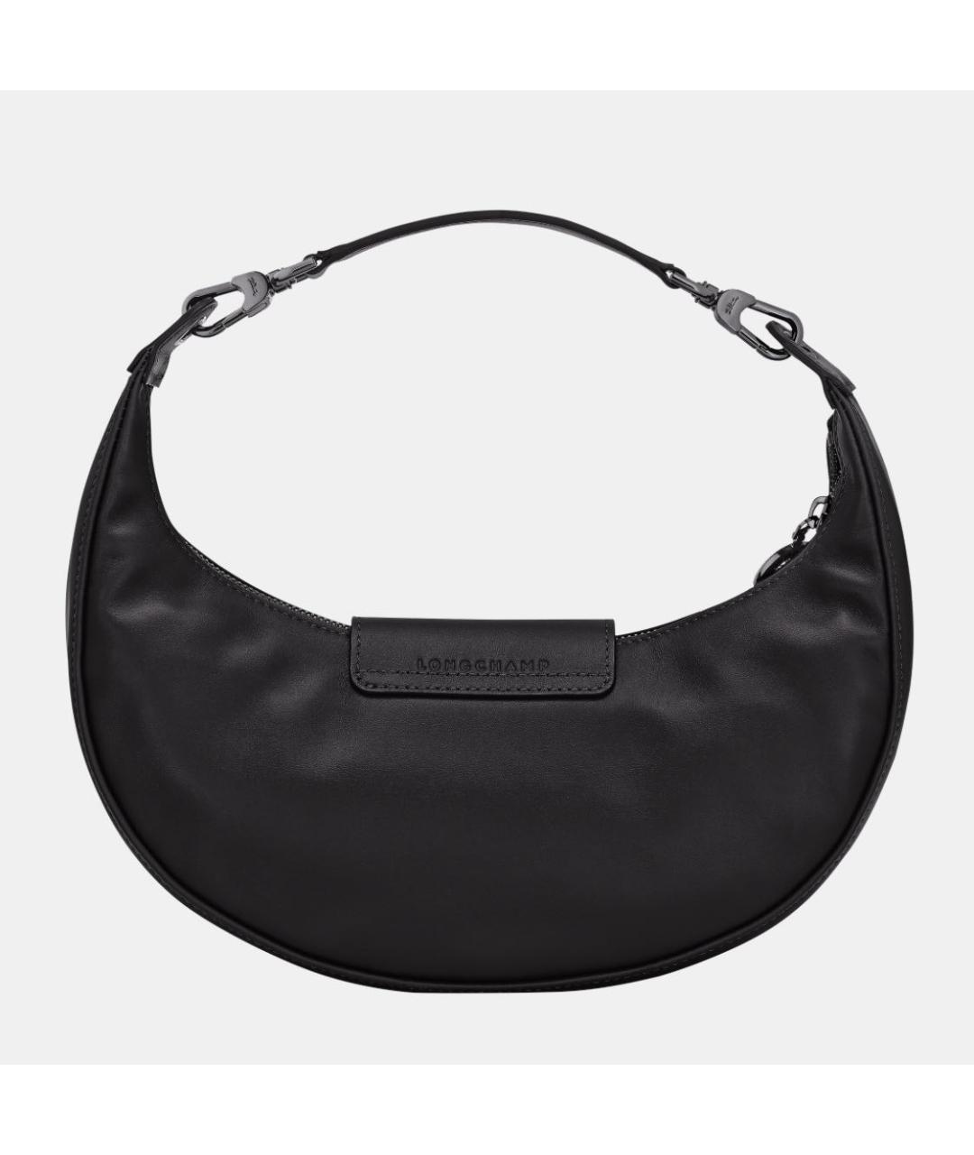 LONGCHAMP Черная кожаная сумка через плечо, фото 4