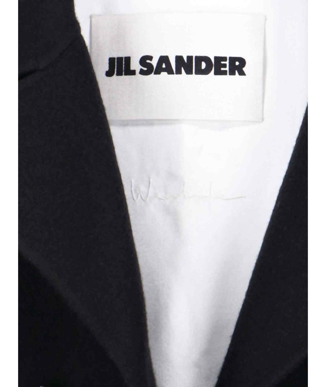 JIL SANDER Темно-синее шерстяное пальто, фото 5