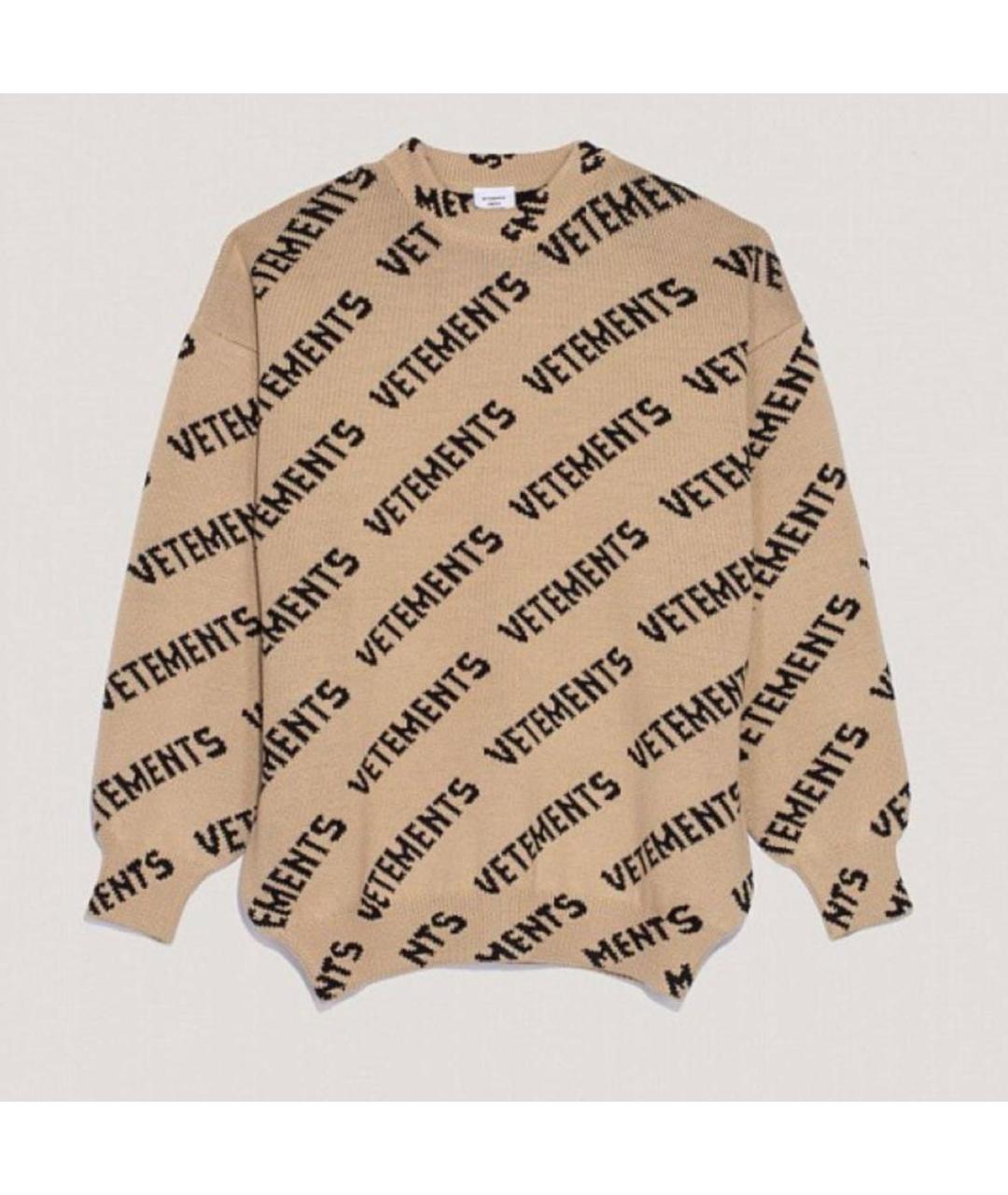 VETEMENTS Бежевый джемпер / свитер, фото 5