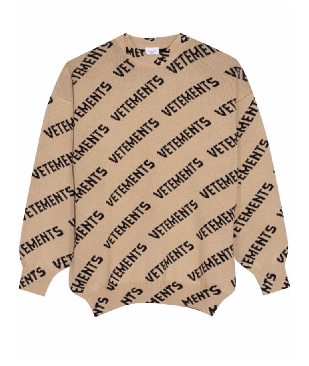 VETEMENTS Бежевый джемпер / свитер, фото 1