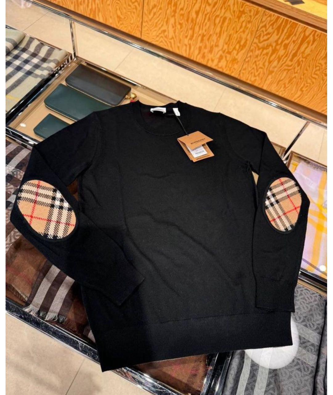 BURBERRY Черный вискозный джемпер / свитер, фото 3