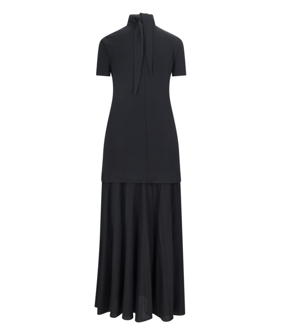 JIL SANDER Черное вискозное платье, фото 2