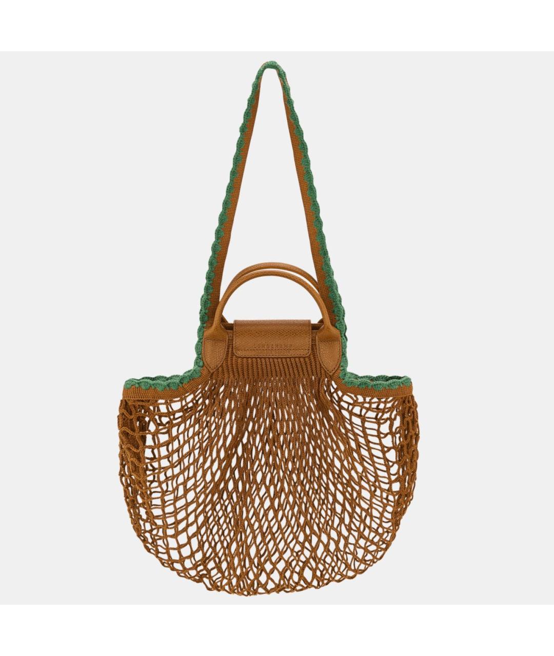 LONGCHAMP Коричневая хлопковая сумка через плечо, фото 4