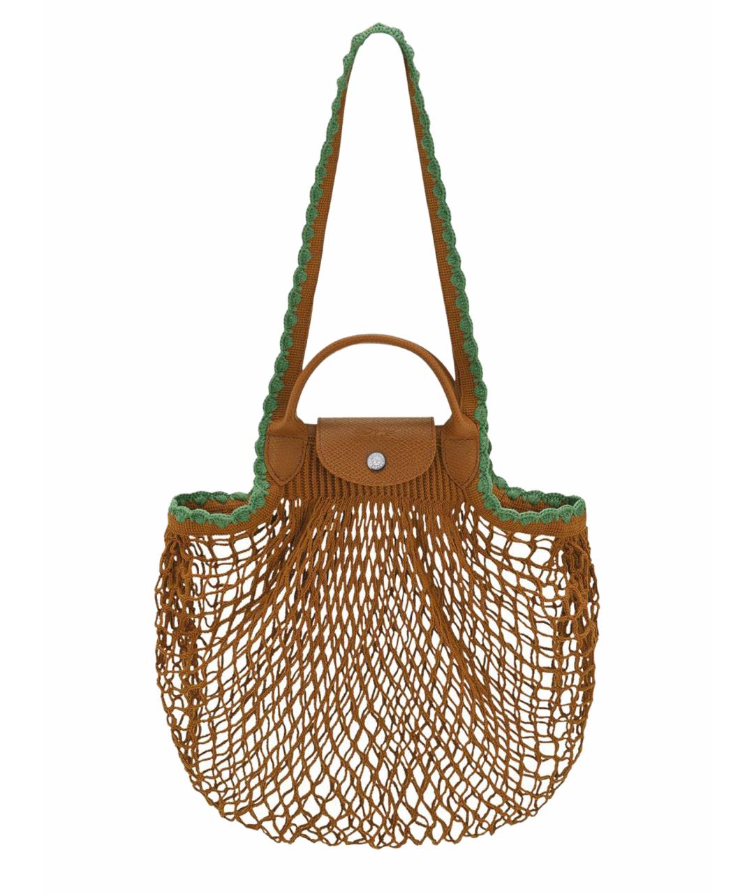 LONGCHAMP Коричневая хлопковая сумка через плечо, фото 1
