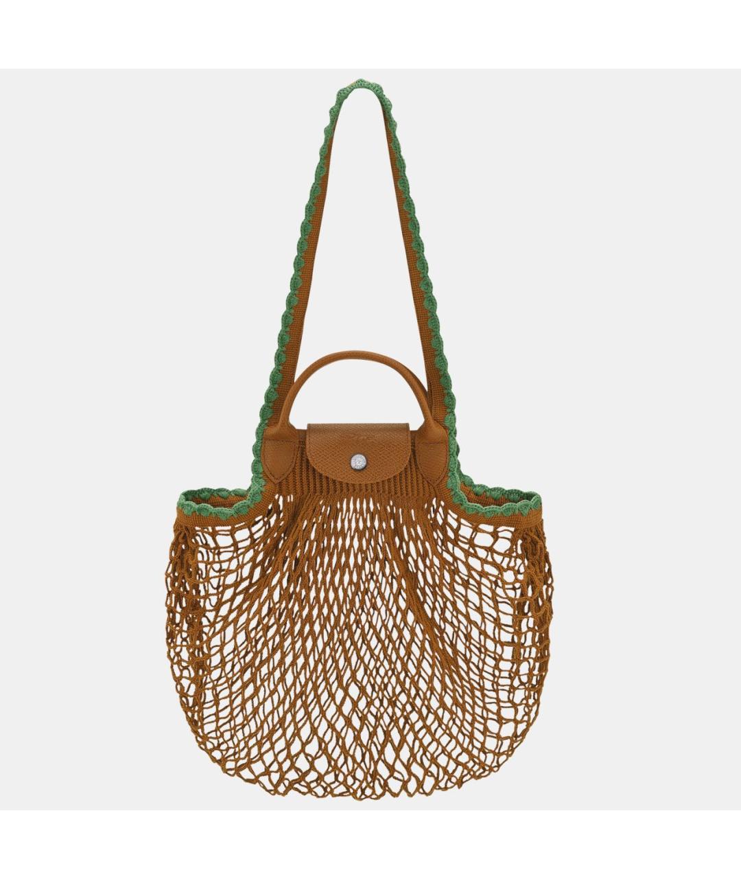 LONGCHAMP Коричневая хлопковая сумка через плечо, фото 5
