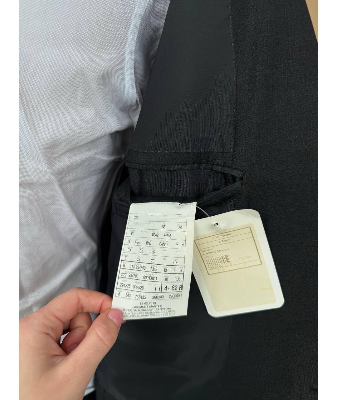 ERMENEGILDO ZEGNA Антрацитовый классический костюм, фото 4