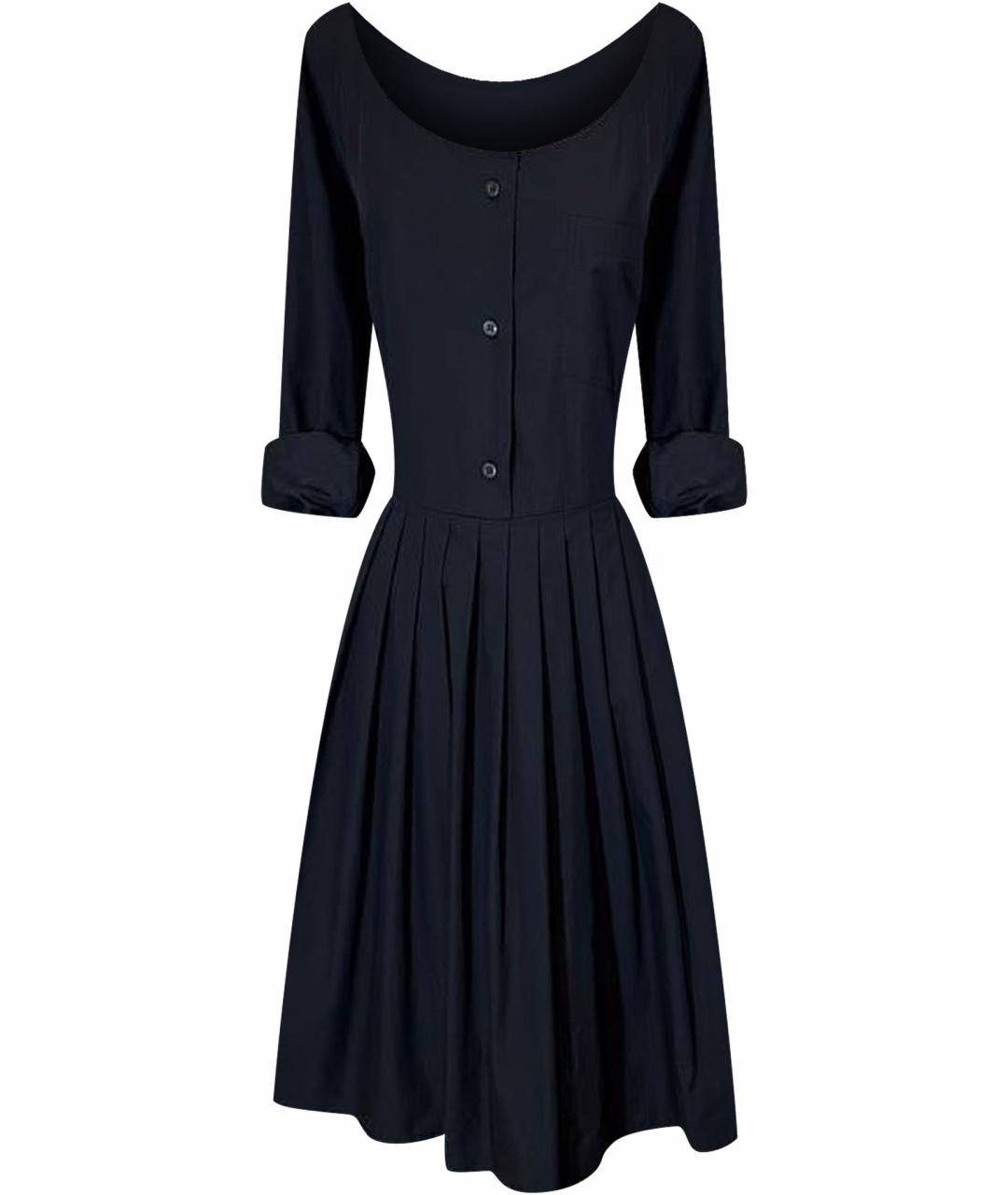 PRADA Черное хлопковое повседневное платье, фото 1