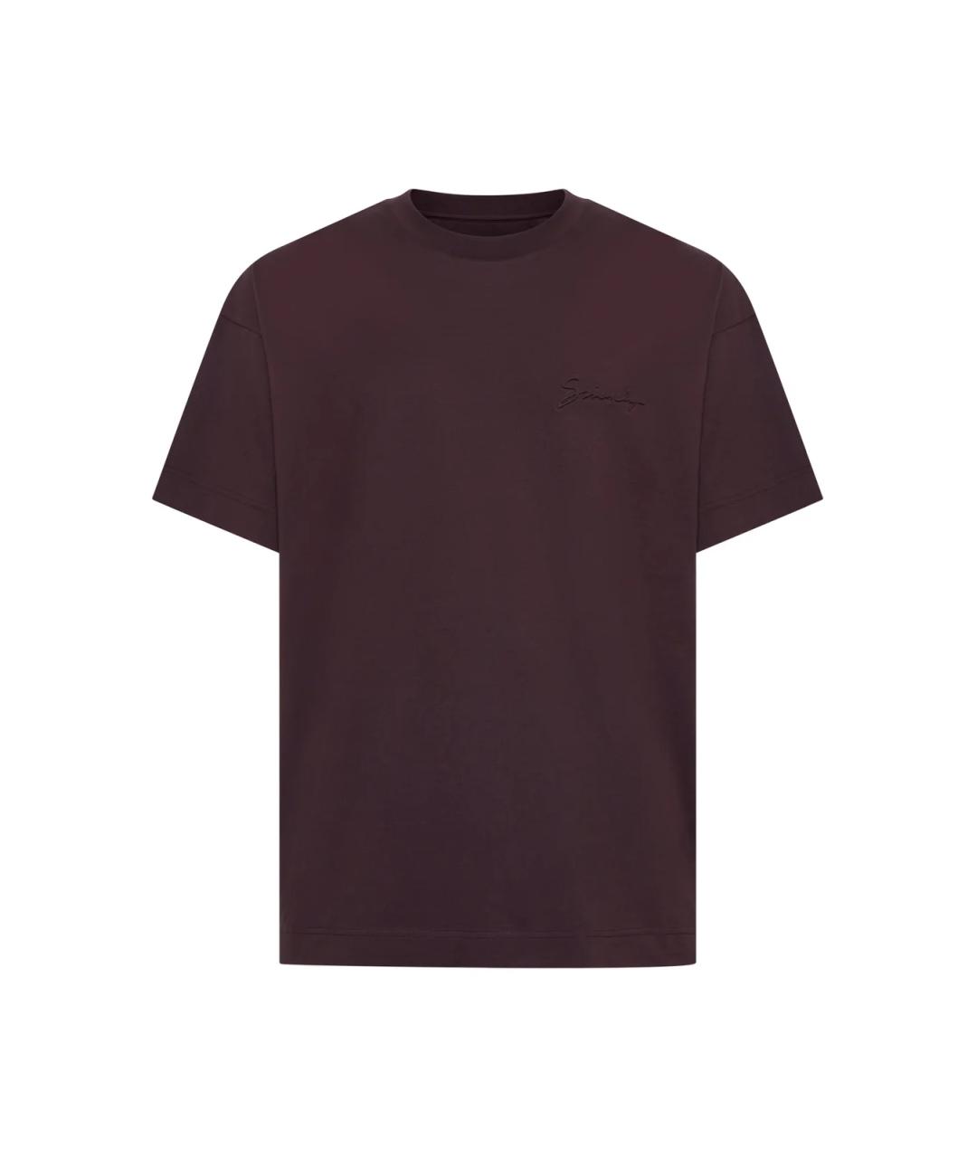 GIVENCHY Бордовая хлопковая футболка, фото 1