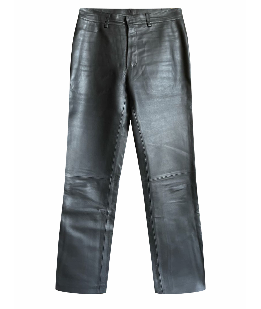 HERMES PRE-OWNED Черные кожаные повседневные брюки, фото 1