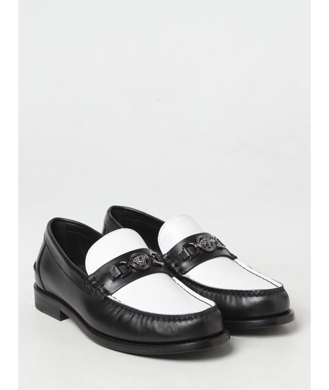 VERSACE Черные кожаные лоферы, фото 2