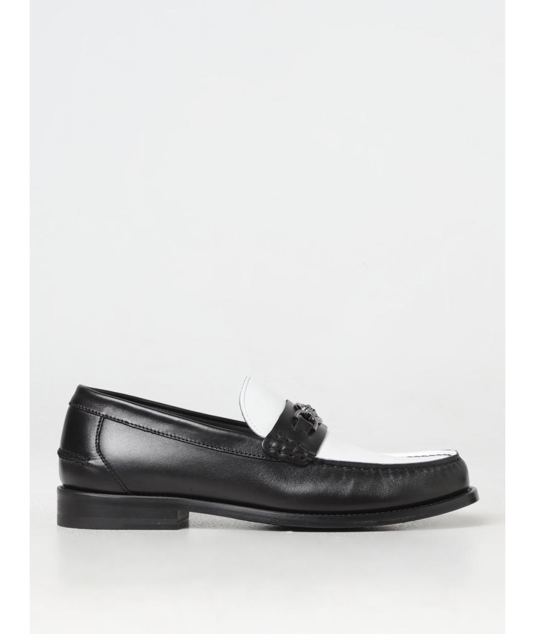 VERSACE Черные кожаные лоферы, фото 5