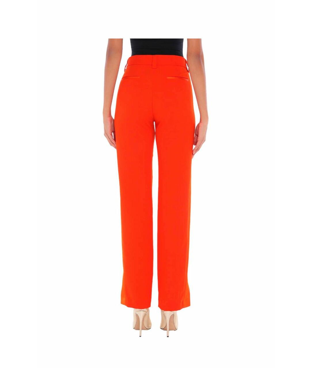 MSGM Оранжевое полиэстеровые прямые брюки, фото 2