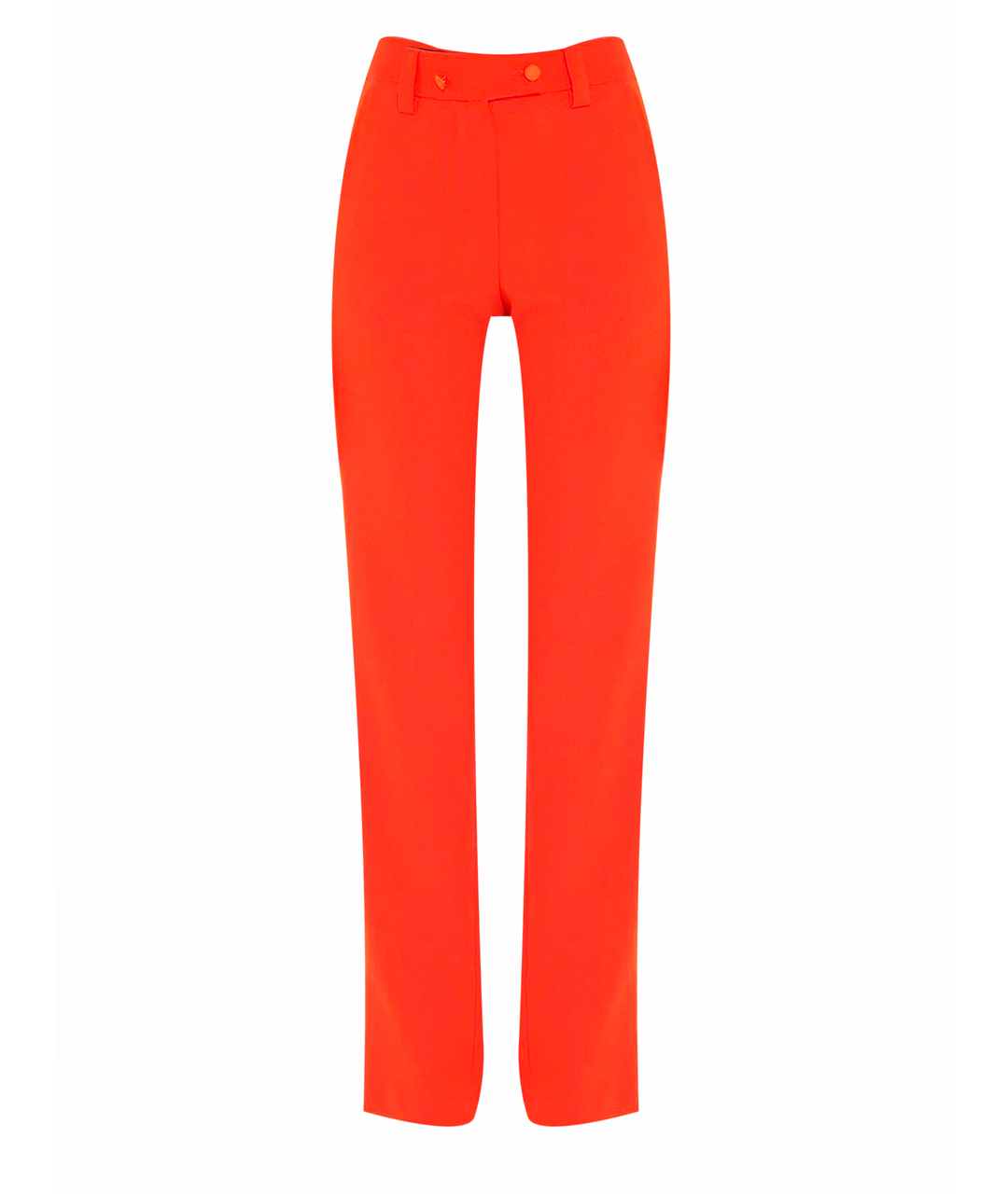 MSGM Оранжевое полиэстеровые прямые брюки, фото 1
