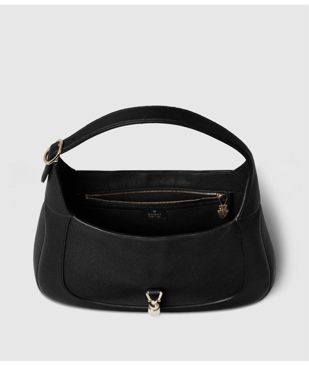 GUCCI Черная кожаная сумка с короткими ручками, фото 2