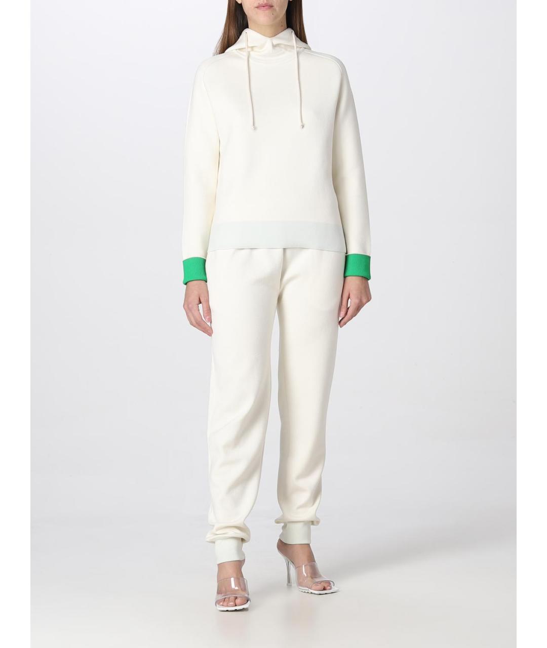 BOTTEGA VENETA Белые прямые брюки, фото 3