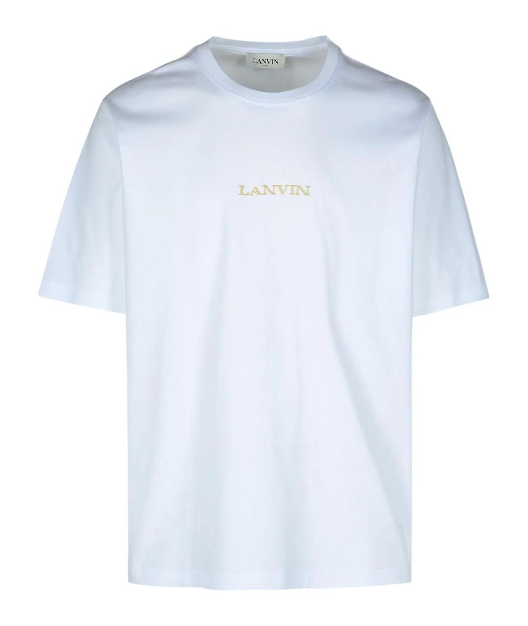 LANVIN Белая хлопковая футболка, фото 1