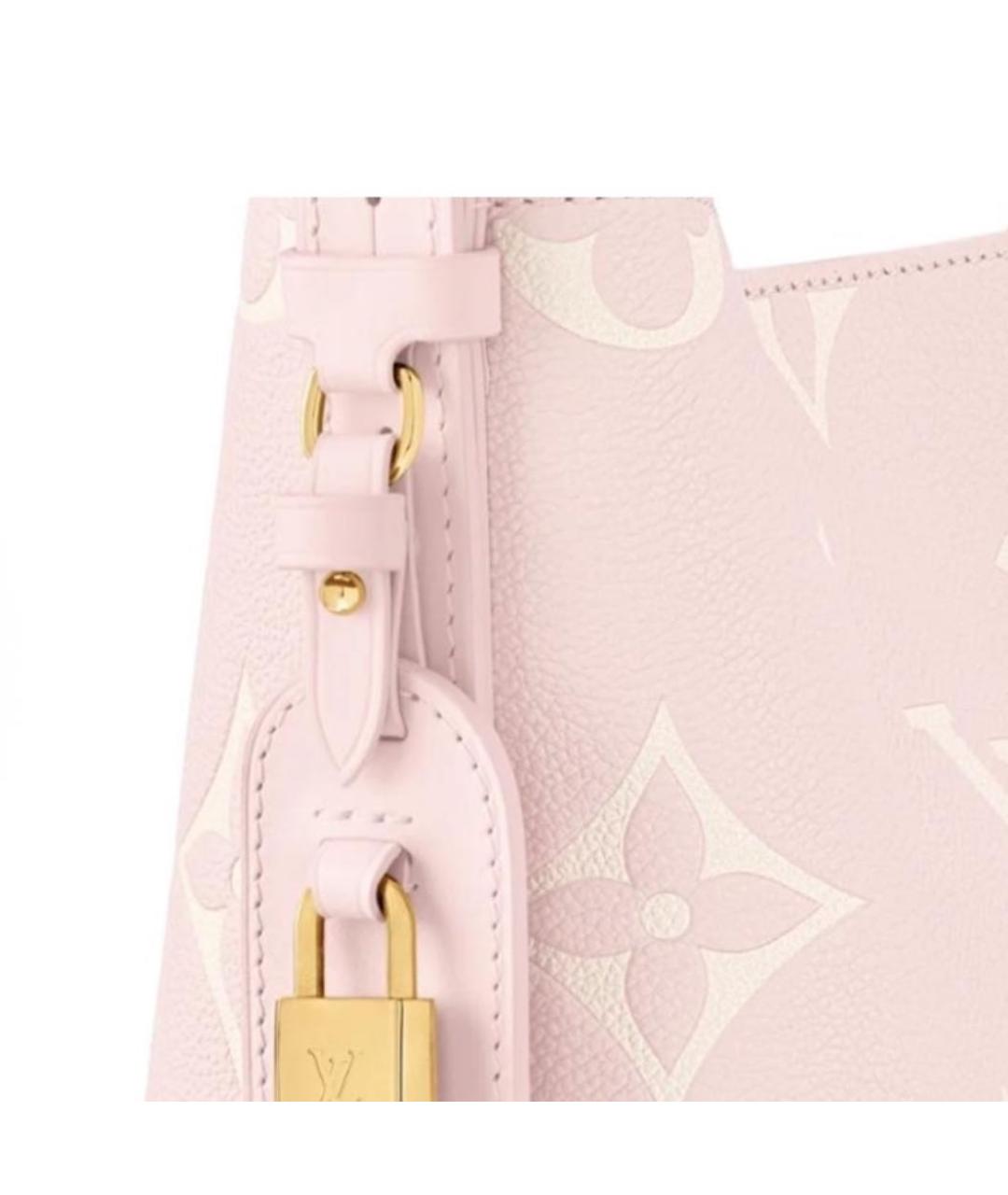 LOUIS VUITTON Розовая кожаная сумка с короткими ручками, фото 4