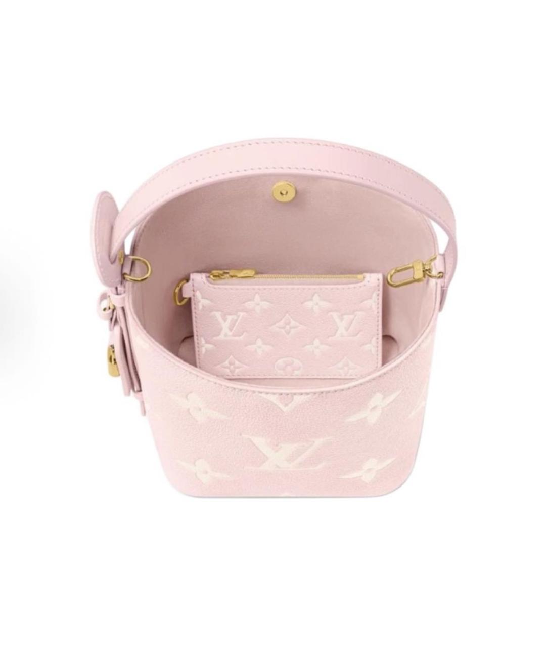 LOUIS VUITTON Розовая кожаная сумка с короткими ручками, фото 3