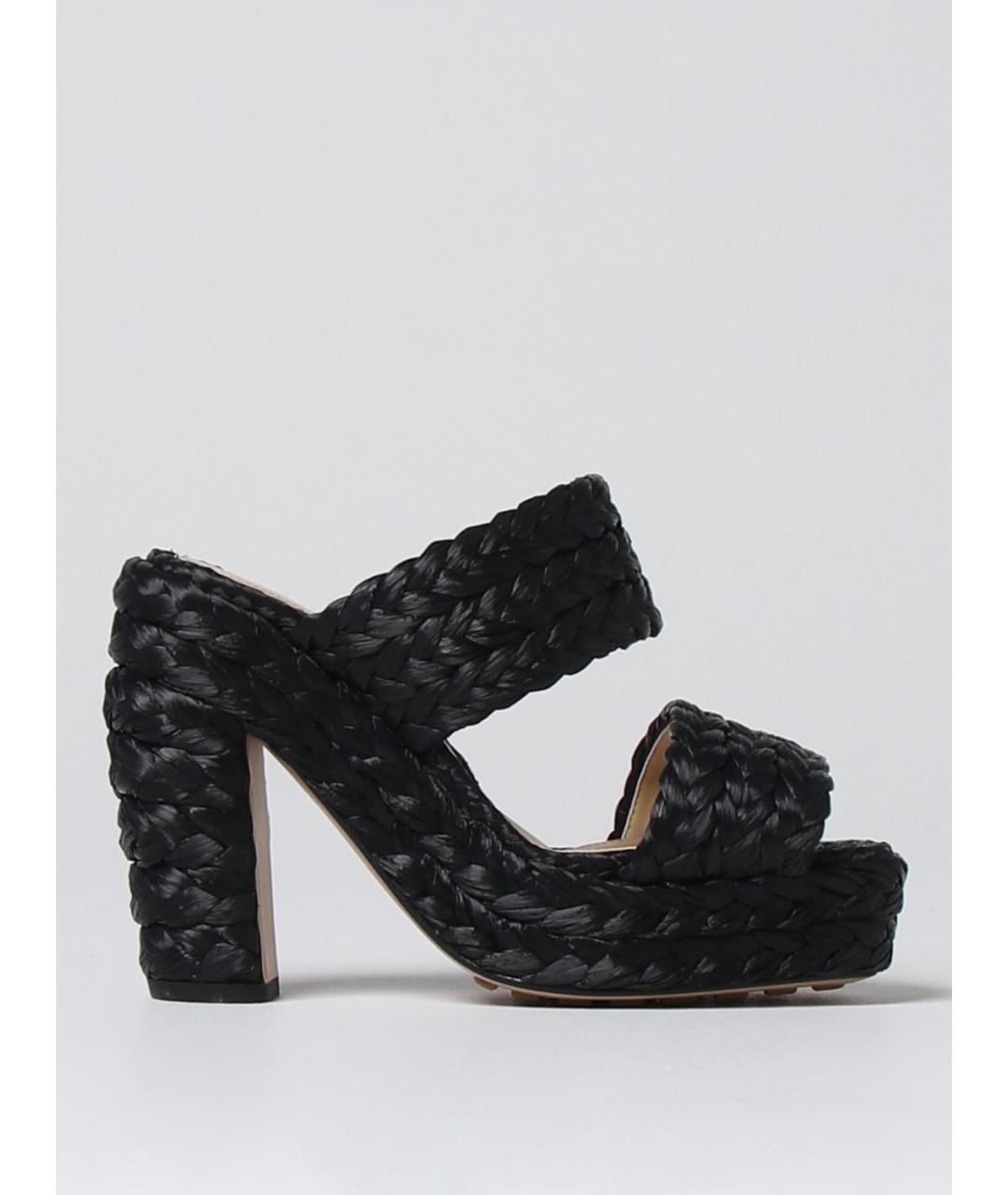 BOTTEGA VENETA Черные кожаные сандалии, фото 5
