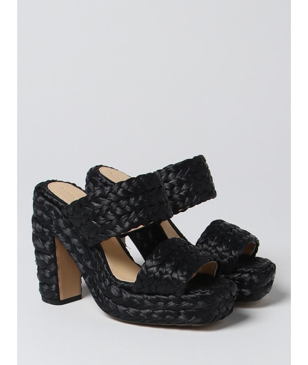 BOTTEGA VENETA Черные кожаные сандалии, фото 2