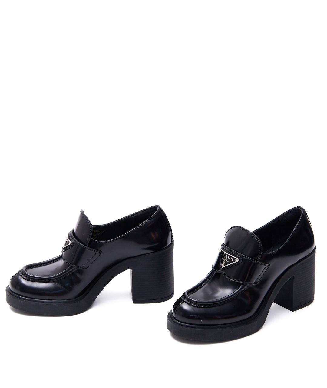 PRADA Черные кожаные туфли, фото 4